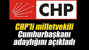 CHP'li milletvekili Cumhurbaşkanı adaylığını açıkladı