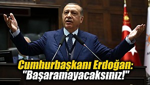 Cumhurbaşkanı Erdoğan: "Başaramayacaksınız!"