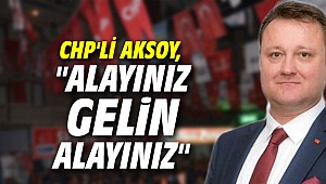 CHP'li Aksoy, "Alayınız gelin alayınız"