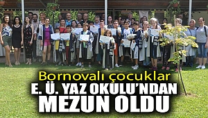 Bornovalı çocuklar “EÜ Yaz Okulu”dan mezun oldu