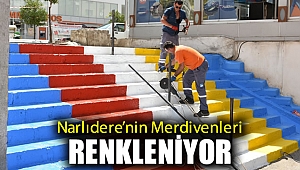 Narlıdere’nin merdivenleri renkleniyor