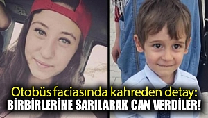 Otobüs faciasında kahreden detay: Birbirlerine sarılarak can verdiler!