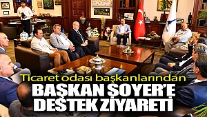 Ticaret odası başkanlarından Başkan Soyer’e destek ziyareti