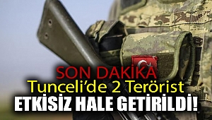 Tunceli'de 2 terörist etkisiz hale getirildi!