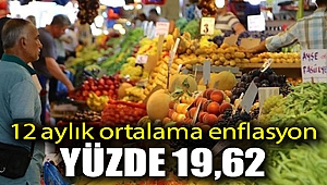 12 aylık ortalama enflasyon yüzde 19,62