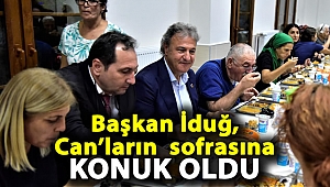 Başkan İduğ, Can'ların sofrasına konuk oldu