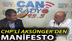 Chp'li Aksünger'den Manifesto