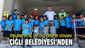 Çiğli'de okullara iç ve dış cephe boyası desteği!