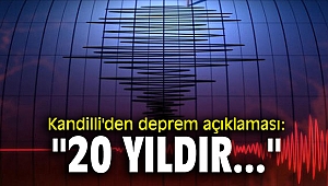 Kandilli'den deprem açıklaması: