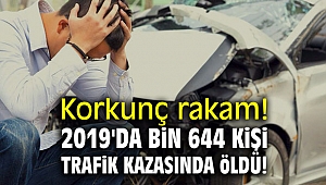 Korkunç rakam! 2019'da bin 644 kişi trafik kazasında öldü!