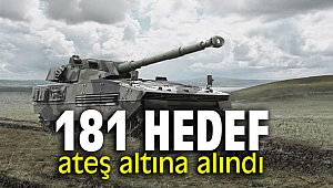 181 hedef ateş altına alındı