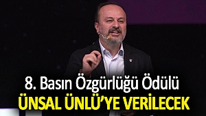 8. Basın Özgürlüğü Ödülü Ünsal Ünlü’ye verilecek