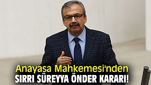 Anayasa Mahkemesi'nden Sırrı Süreyya Önder kararı!