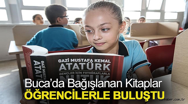 Buca’da bağışlanan kitaplar öğrencilerle buluştu