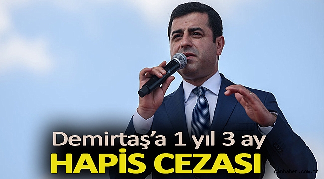 Demirtaş’a 1 yıl 3 ay hapis cezası