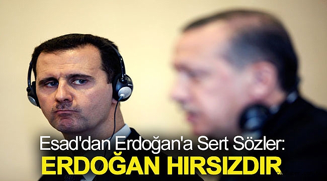 Esad'dan Erdoğan'a sert sözler: Erdoğan hırsızdır