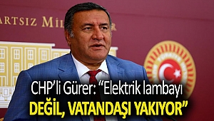 Gürer: “Elektrik lambayı değil, vatandaşı yakıyor”