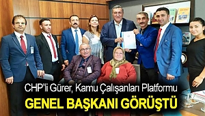 Gürer, Kamu Çalışanları Platformu Genel Başkanı Yusuf Şahin ve beraberindeki heyet ile görüştü
