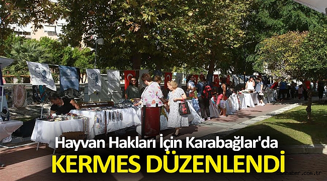 Hayvan hakları için Karabağlar'da kermes düzenlendi