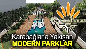 Karabağlar’a yakışan modern parklar