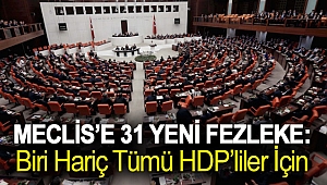 Meclis’e 31 yeni fezleke: Biri hariç tümü HDP’liler için