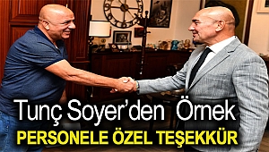 Örnek personele özel teşekkür