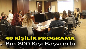 40 kişilik Programa Bin 800 Kişi Başvurdu