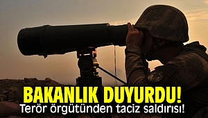 Bakanlık duyurdu! Terör örgütünden taciz saldırısı!