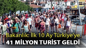 Bakanlık: İlk 10 ay Türkiye’ye 41 milyon turist geldi