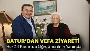 BATUR’DAN VEFA ZİYARETİ: Her 24 Kasım’da öğretmeninin yanında