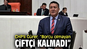 CHP'li Gürer, 'Yüksek faiz çiftçiyi icralık ettiği!'