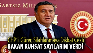 Gürer, silahlanmaya dikkat çekti, Bakan Ruhsat sayılarını verdi