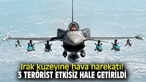 Irak kuzeyine hava harekatı! 3 terörist etkisiz hale getirildi