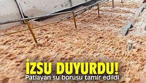 İZSU duyurdu! Patlayan su borusu tamir edildi