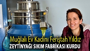 Muğlalı ev kadını Feriştah Yıldız, zeytinyağı sıkım fabrikası kurdu