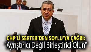 Serter’den Soylu’ya çağrı: “Ayrıştırıcı değil birleştirici olun”