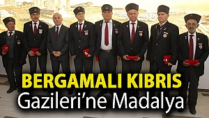 Bergamalı Kıbrıs Gazileri’ne madalya