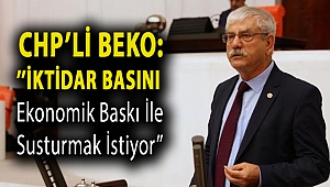 CHP'li Beko:''İktidar basını ekonomik baskı ile susturmak istiyor''