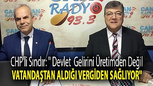 CHP'li Sındır: '' Devlet gelirini üretimden değil vatandaştan aldığı vergiden sağlıyor''