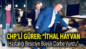 Gürer: “İthal hayvan hastalığı besiciye büyük darbe vurdu”