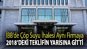 İBB’de çöp suyu ihalesi aynı firmaya 2018’deki teklifin yarısına gitti