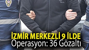 İzmir merkezli 9 ilde operasyon: 36 gözaltı