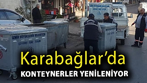 Karabağlar’da konteynerler yenileniyor