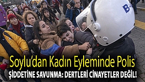 Soylu’dan kadın eyleminde polis şiddetine savunma: Dertleri cinayetler değil!