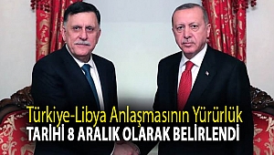Türkiye-Libya anlaşmasının yürürlük tarihi 8 Aralık olarak belirlendi