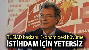 TÜSİAD başkanı: Ekonomideki büyüme, istihdam için yetersiz