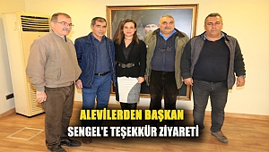 ALEVİLERDEN BAŞKAN SENGEL'E TEŞEKKÜR ZİYARETİ