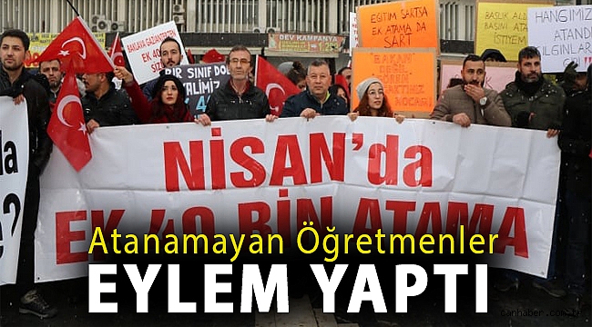 Atanamayan öğretmenler eylem yaptı