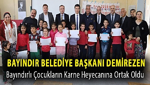 Bayındır Belediye Başkanı Uğur Demirezen Yarınlarımızın Mimarı Çocuklarımızın Karne Heyecanına Ortak Oldu