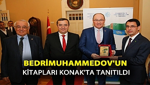 Berdimuhammedov 'un kitapları Konak'ta tanıtıldı